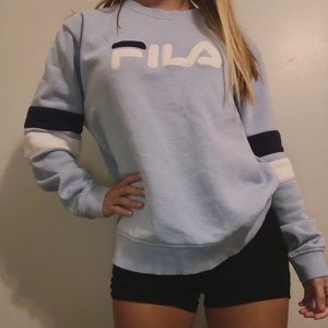 Baby Blue Fila Crewneck Sweatshirt